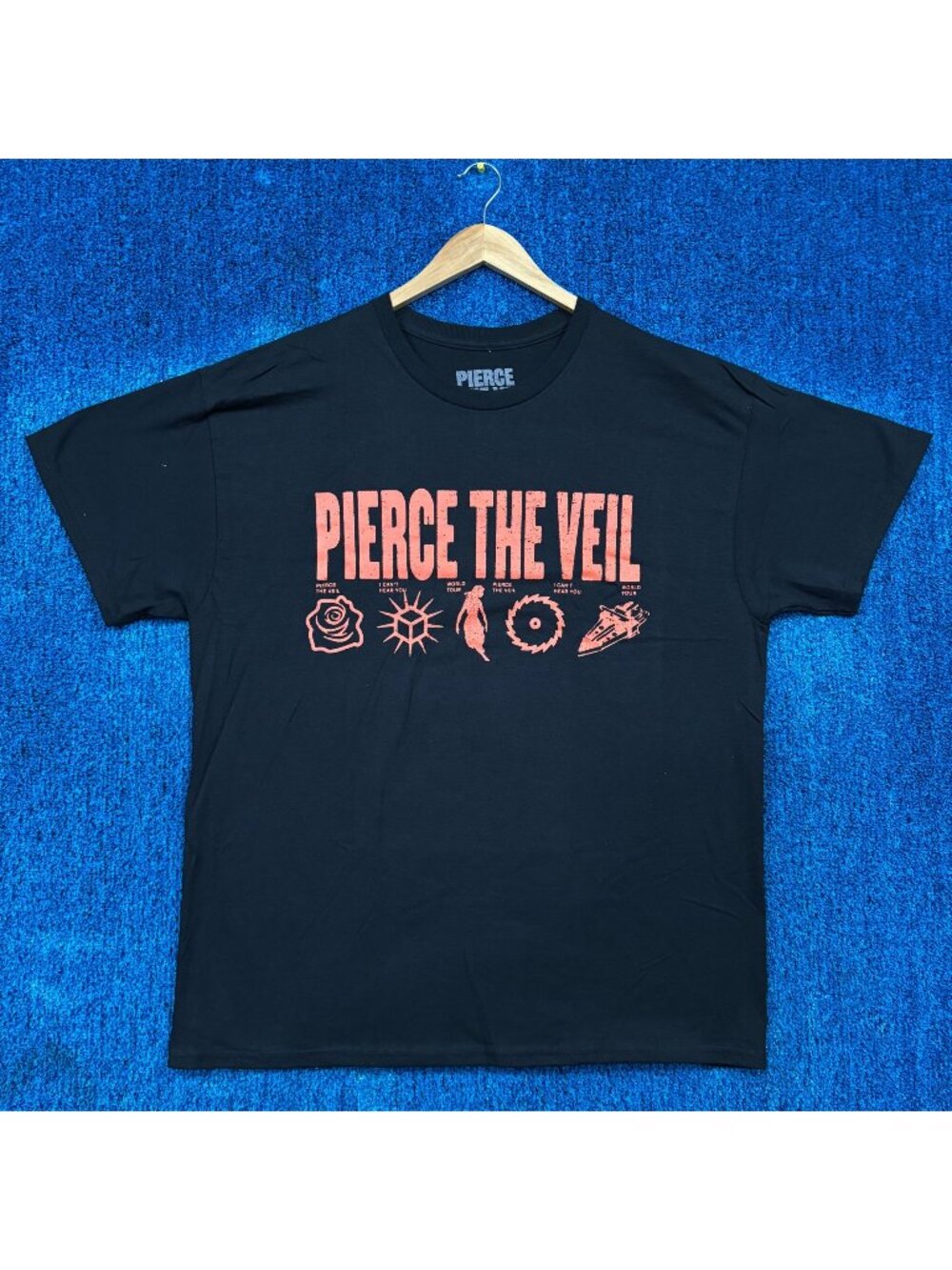 Pierce the Veil “I Can't Hear You Tour” Rock Band Graphic T-Shirt Size Extra Lar